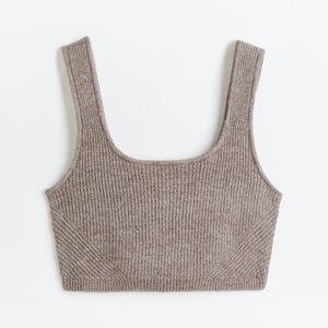 H&M Mauve Knit Sweater Crop Top (NWT)